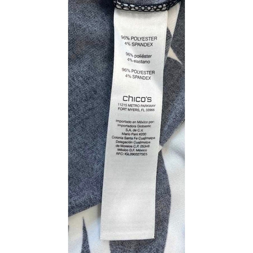 Chicos Maxi Dress Cold Shoulder Zebra Print Black White Flowy Midi 0‎ - Picture 8 of 8